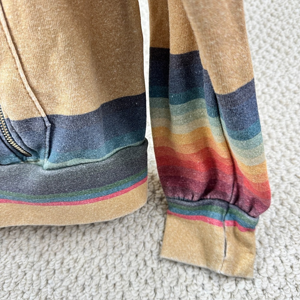 Aviator Nation Hoodie Unisex M Serape Ninja Stripe Aztec Pullover Sweatshirt USA - Picture 9 of 15